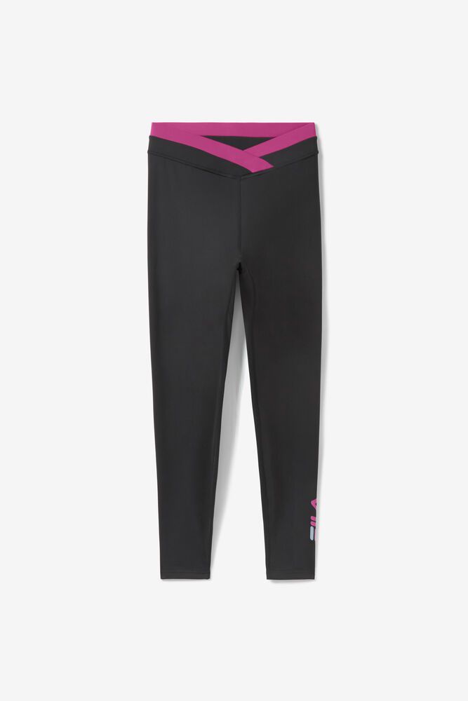 Fila Pants Womens Black - Peerless 7/8 Legging - Philippines 9073624-NL